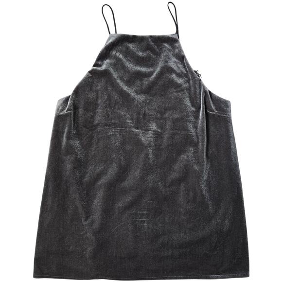 Do+Be Velvet Strappy Lace Trim Criss Cross Back Tank M Gray - Picture 1 of 7